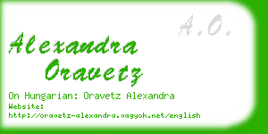 alexandra oravetz business card